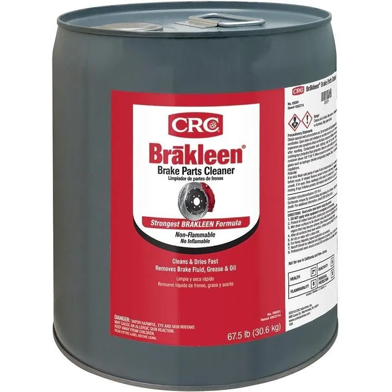 05091 CRC Brakleen® Brake Parts Cleaner, Colorless, 5 gal Pail