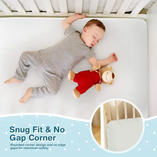 38 X 26 Inch Dual Sided Pack and Play Baby Mattress Pad With Removable Washable Cover-White