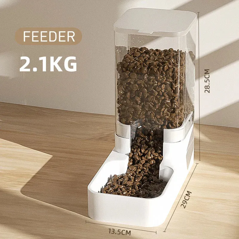 3.8L Pet Dog Feeder Slow Food Cat Automatic Feeding Water Bowl Transparent Food Storage Container For Puppy Kitten Accessories