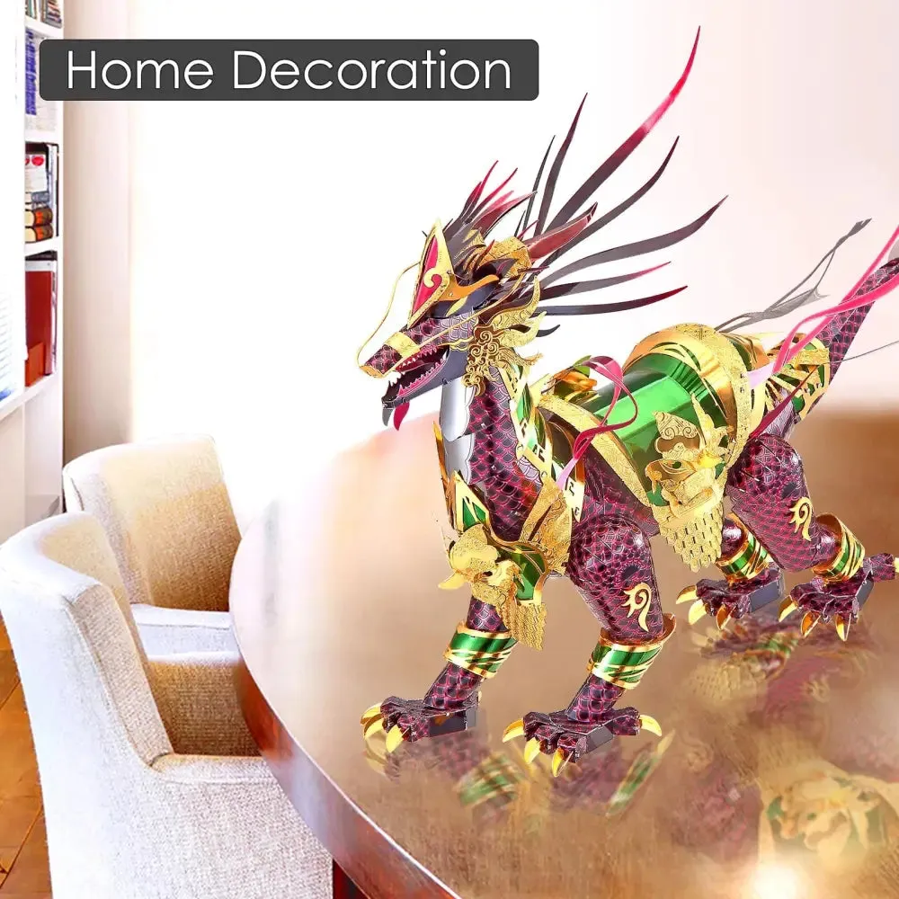 3d Metal Puzzle Model Building Kits-auspicious Kirin Jigsaw Toy Christmas Birthday Gifts for Adults Kids
