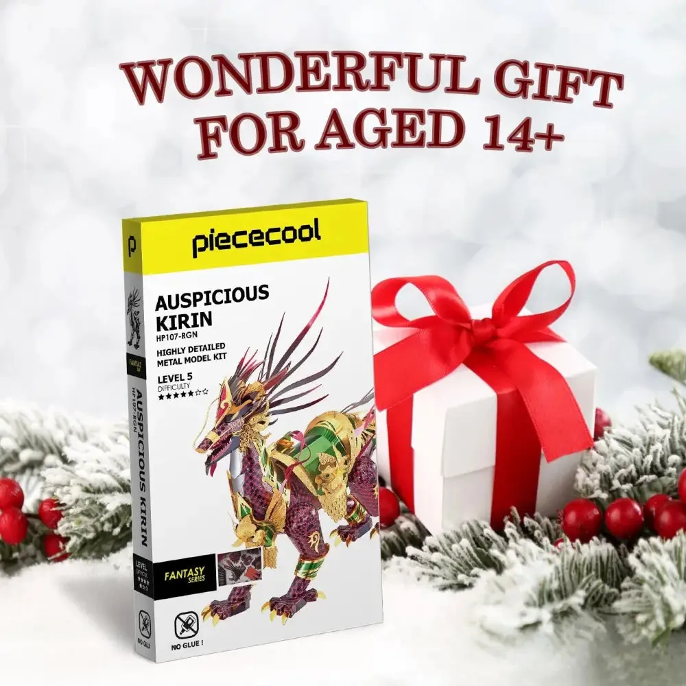 3d Metal Puzzle Model Building Kits-auspicious Kirin Jigsaw Toy Christmas Birthday Gifts for Adults Kids