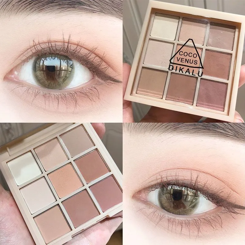 Advanced full matte milk tea powder brown tray! New nine-color eyeshadow palette must-have for light makeup authentic niche brand students