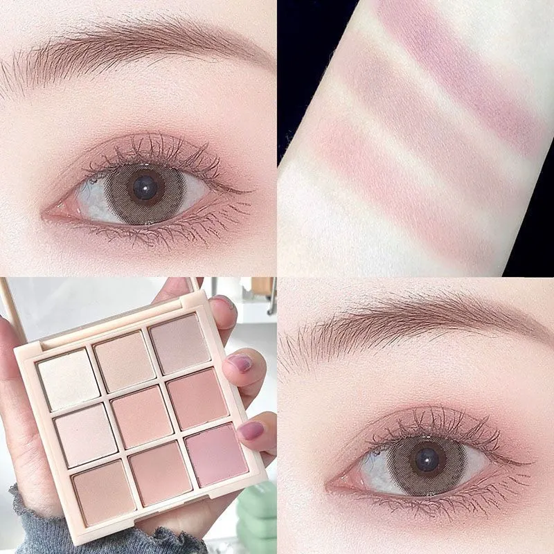 Advanced full matte milk tea powder brown tray! New nine-color eyeshadow palette must-have for light makeup authentic niche brand students
