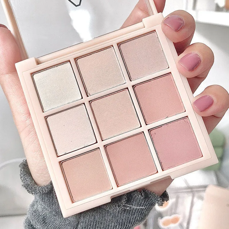 Advanced full matte milk tea powder brown tray! New nine-color eyeshadow palette must-have for light makeup authentic niche brand students