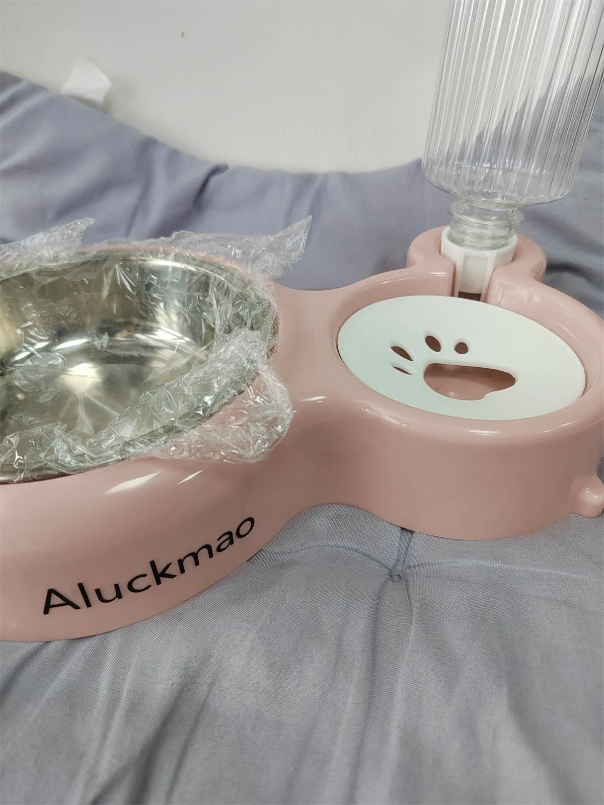 Aluckmao Non-mechanized animal feeders,Pet feeder and water dispenser set