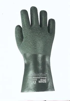 Ansell Snorkel PVC Fully Coated 12" Glove Jersey Lined With Gauntlet Cuff Size 9