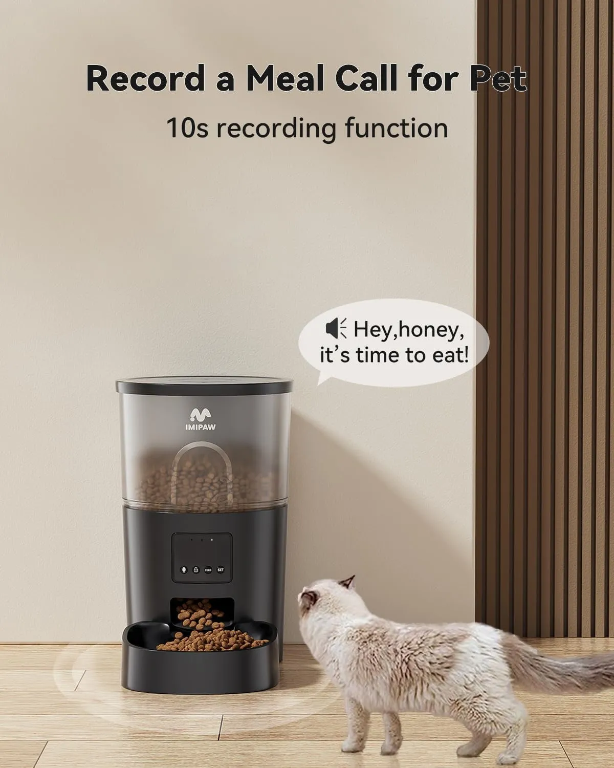 Automatic Cat Food Dispenser, Wifi Cat Feeder with APP Control