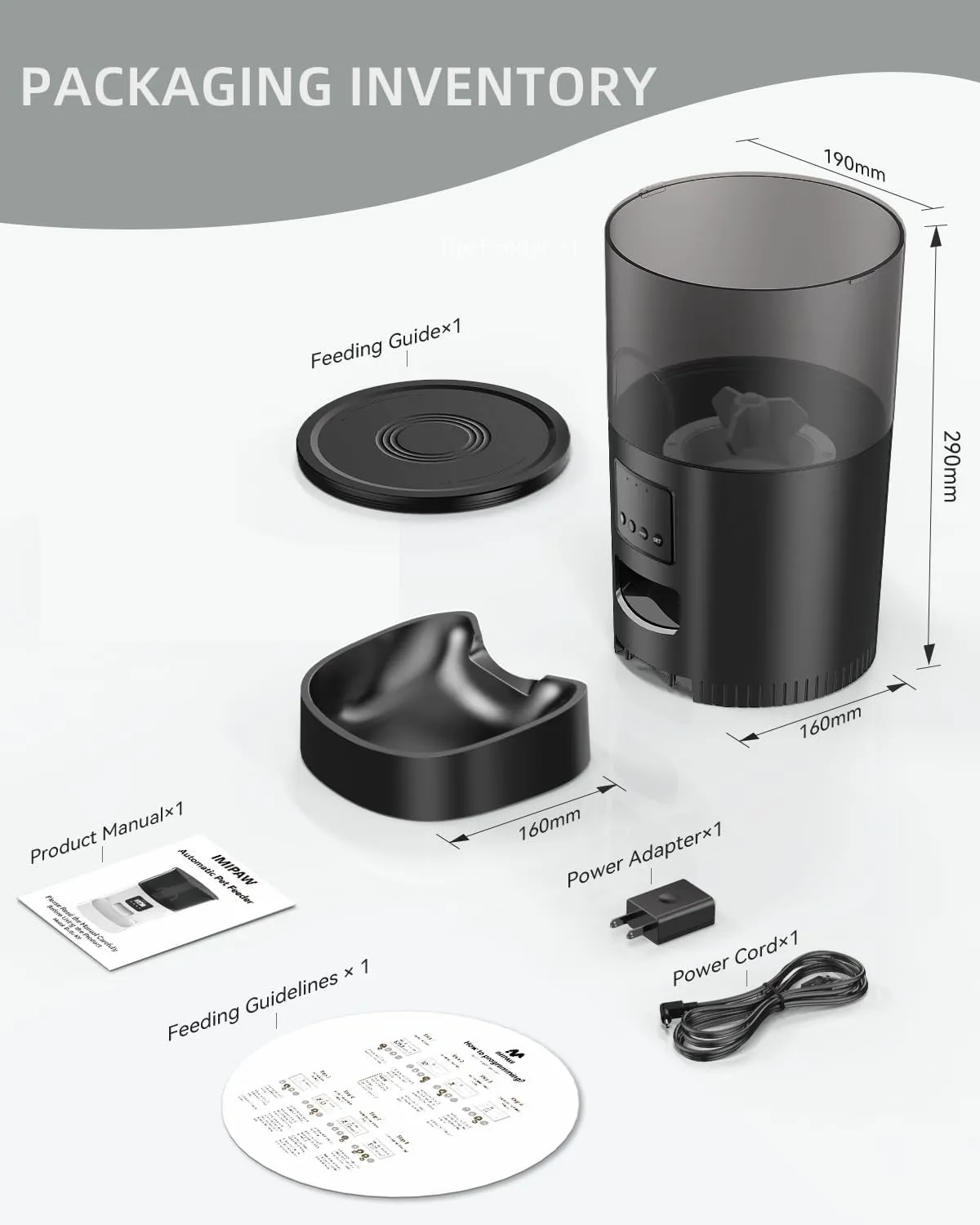 Automatic Cat Food Dispenser, Wifi Cat Feeder with APP Control