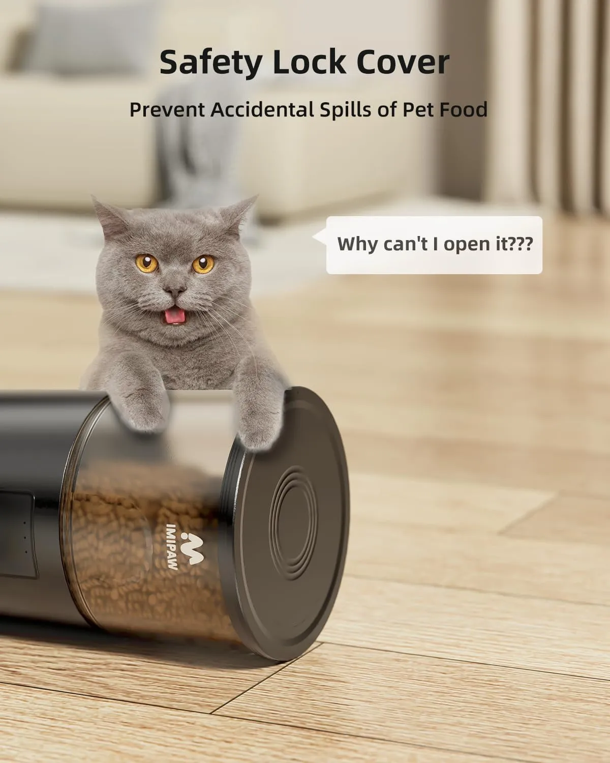 Automatic Cat Food Dispenser, Wifi Cat Feeder with APP Control