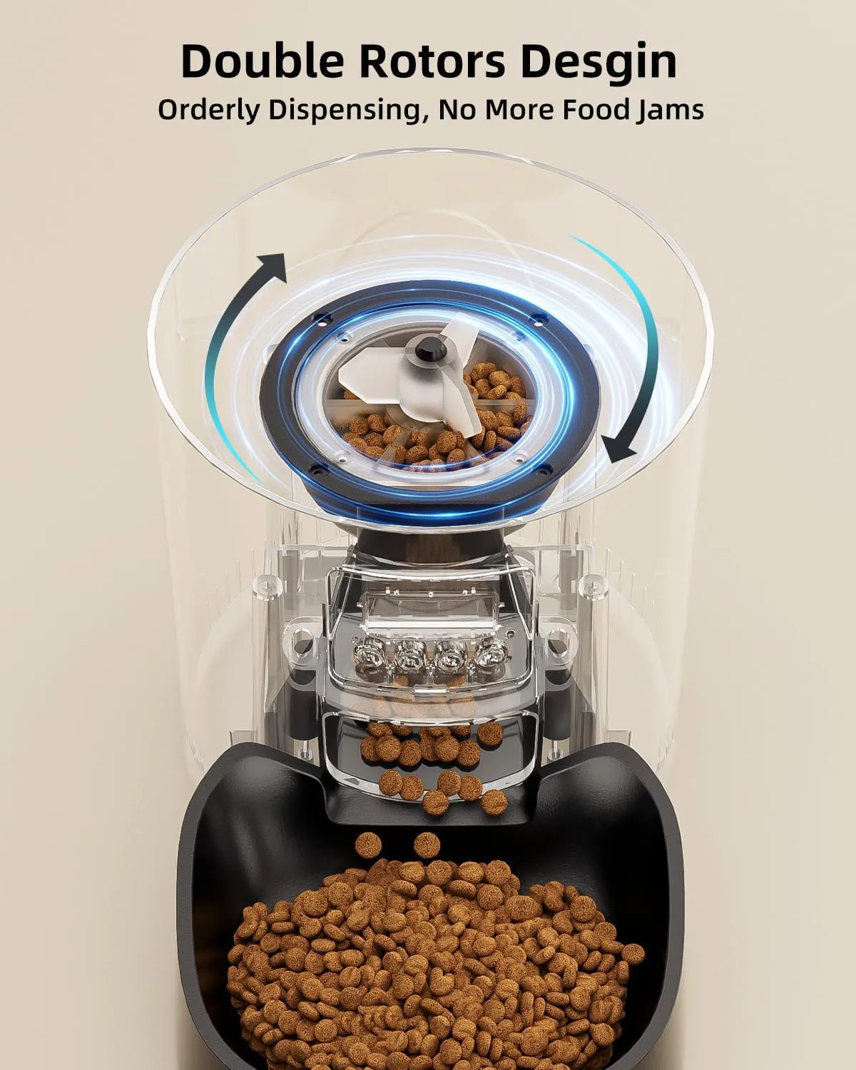 Automatic Cat Food Dispenser, Wifi Cat Feeder with APP Control