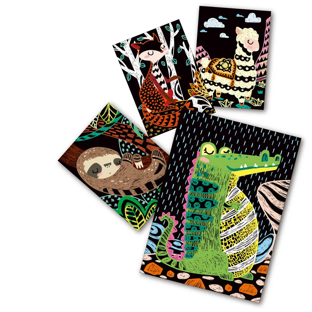 Avenir - Scratch Art - 4 Magic Animals