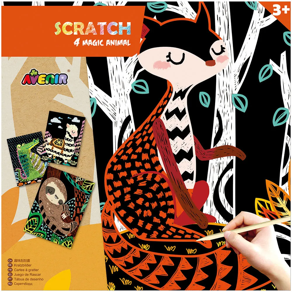 Avenir - Scratch Art - 4 Magic Animals