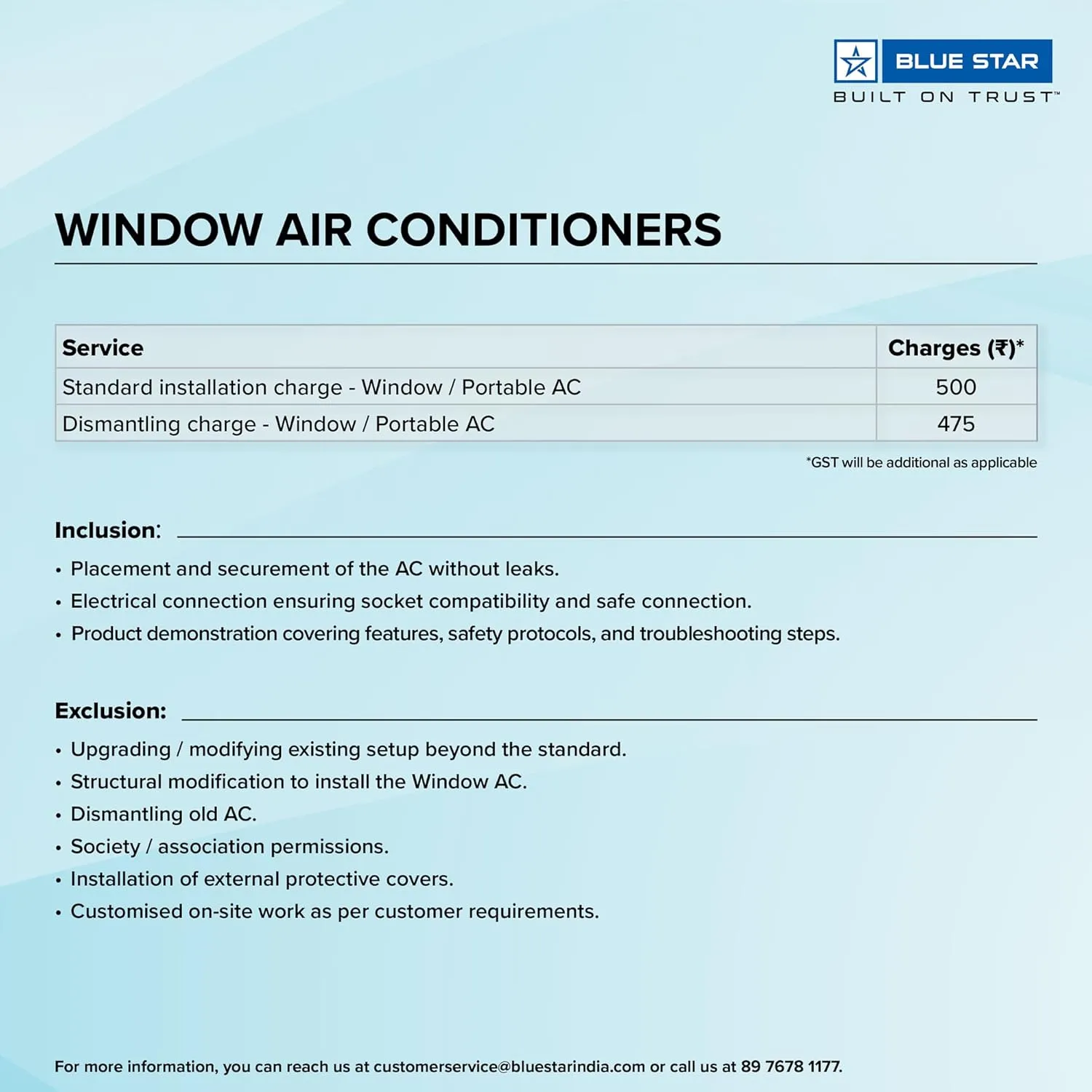 Blue Star WFE309L 0.8 Ton 3 Star Fixed Speed Window AC (Copper, Turbo Cool, Fan Modes-Auto/High/Medium/Low, Hydrophilic Blue Fins, Dust Filters, Self-Diagnosis, White)