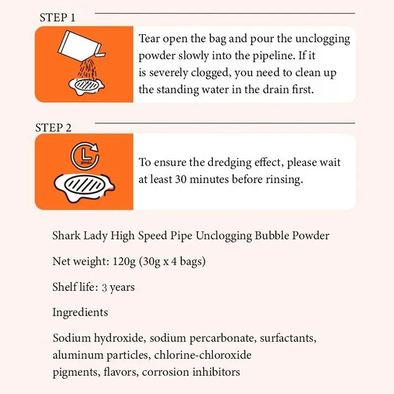 BUY 2 GET 3 FREEMulti-Use Powerful Anti-Clog Drain Cleaner Powder