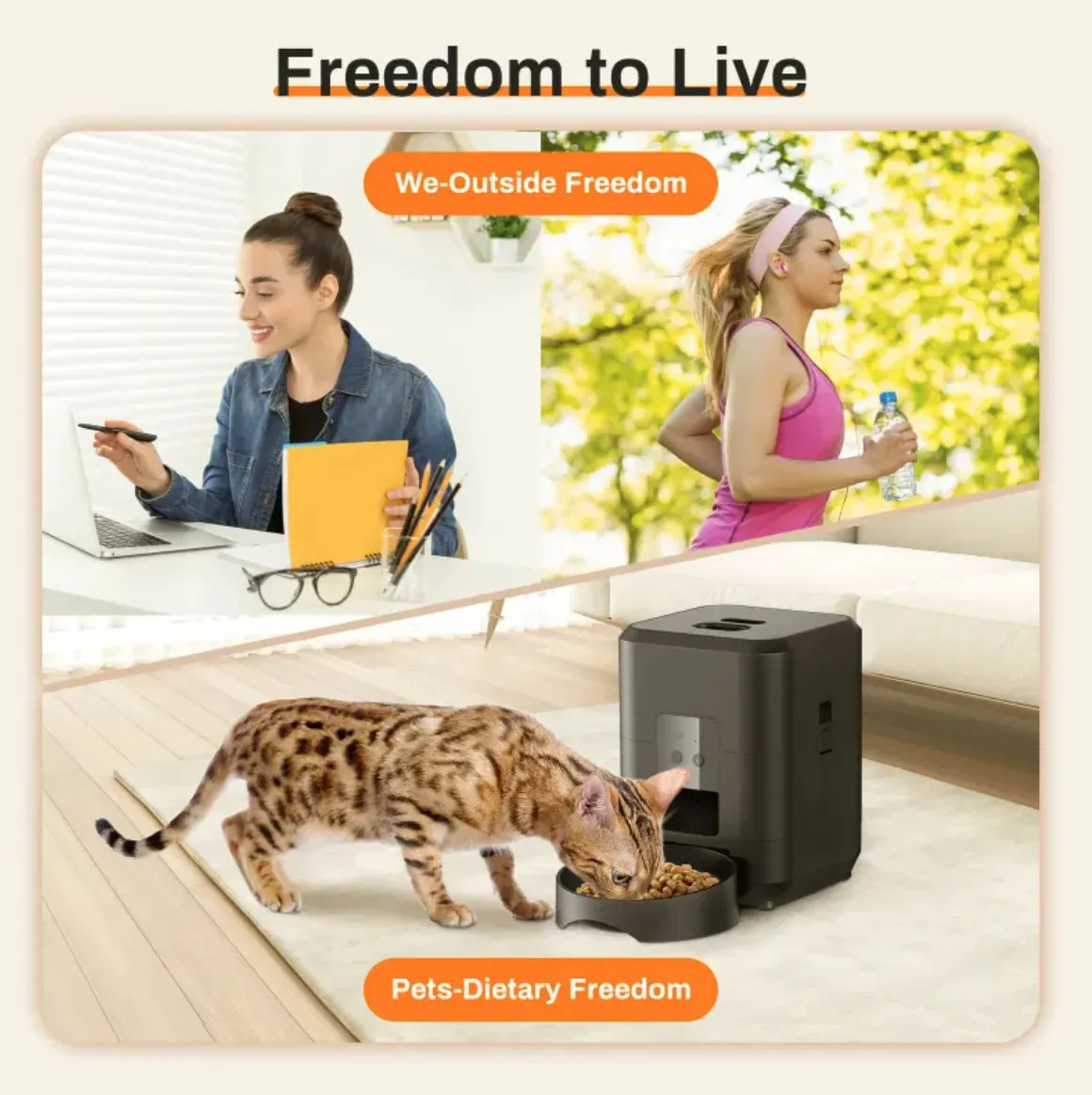 Controlled Automatic Pet Feeder with Timed and Quantitative Feeding