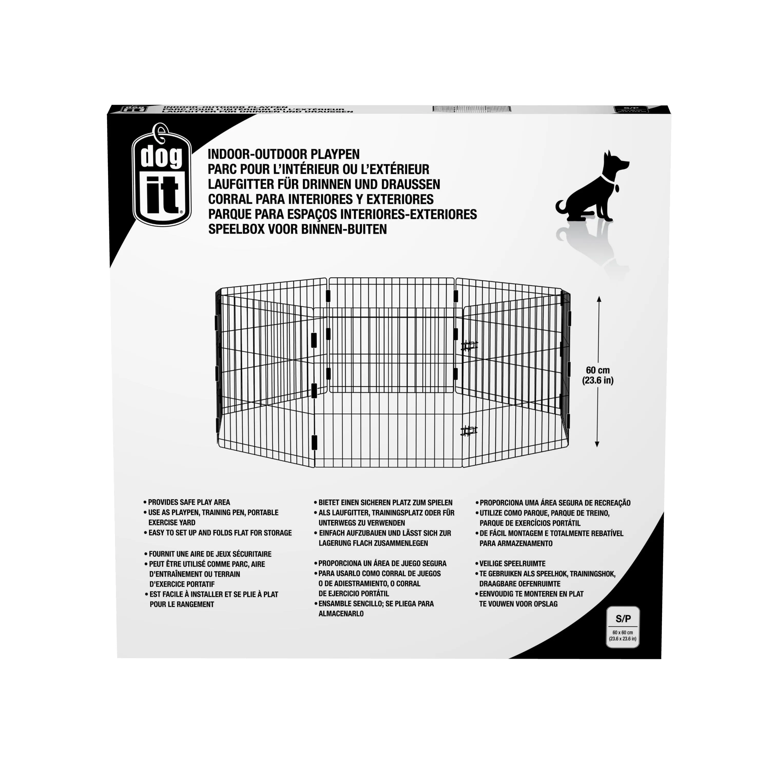 Dogit Outdoor Playpen - Small - 60 x 60 cm (23.6 x 23.6 in)