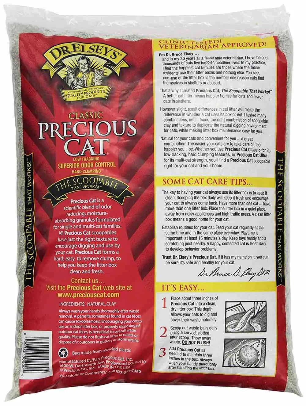 Dr Elsey's Classic Clumping Clay Cat Litter 18lb