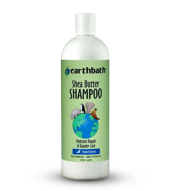 Earthbath Hypoallergenic Shea Butter Shampoo (Moisture Repair & Dander Care) for Dogs and Cats