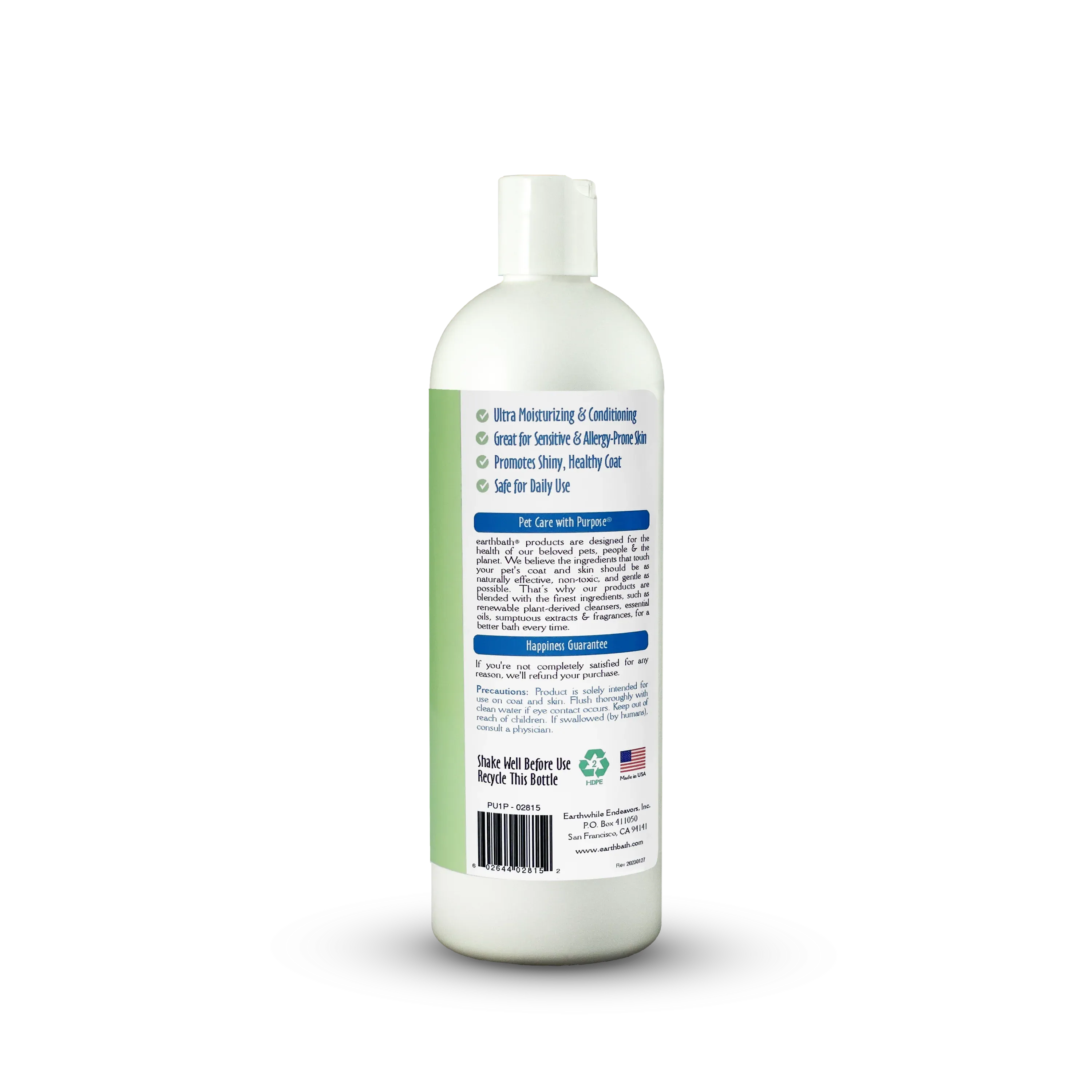 Earthbath Hypoallergenic Shea Butter Shampoo (Moisture Repair & Dander Care) for Dogs and Cats