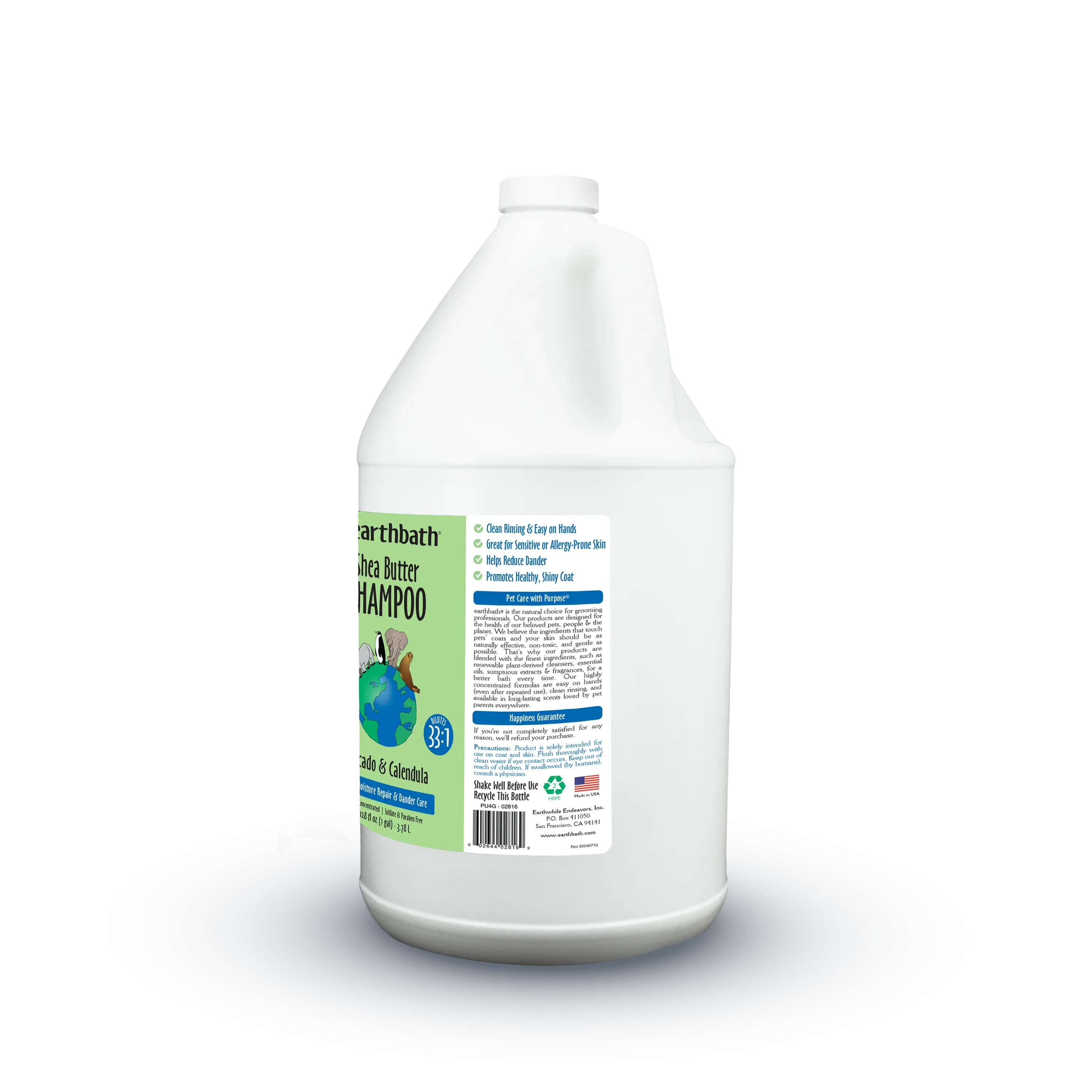 Earthbath Hypoallergenic Shea Butter Shampoo (Moisture Repair & Dander Care) for Dogs and Cats