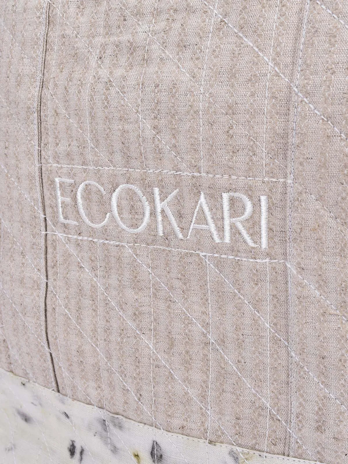 Eco Tote Printed Bag Beige And White