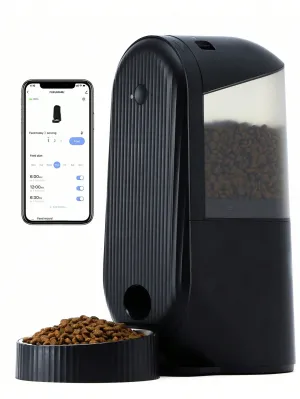 FUKUMARU Smart Dry Food Dispenser, Automatic Cat Feeder, Never Miss A Feeding With Honey Pets, WiFi Timed Auto Dog Feeder With App