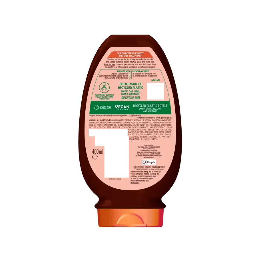 Garnier Ultimate Blends Coconut Oil & Cocoa Butter Smoothing and Nourishing Vegan Conditioner 400ml