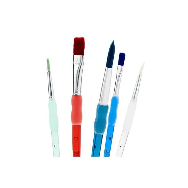 Icon Wallet of 5 Soft Grip Nylon Paint Brushes