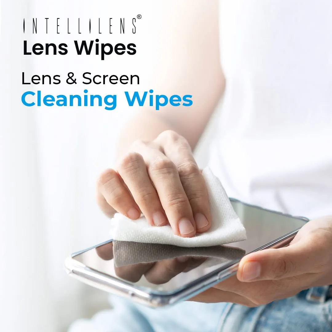 Intellilens Lens Cleaner Wipes (Pack of 60) | Lens Cleaner for Spectacles & All Digital Screens | Fast Drying, Gentle and Scratch Free Cleaning