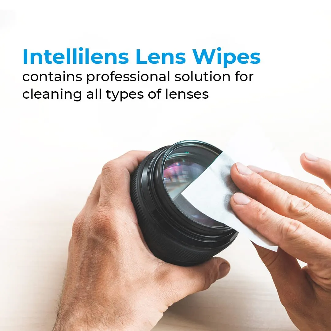 Intellilens Lens Cleaner Wipes (Pack of 60) | Lens Cleaner for Spectacles & All Digital Screens | Fast Drying, Gentle and Scratch Free Cleaning