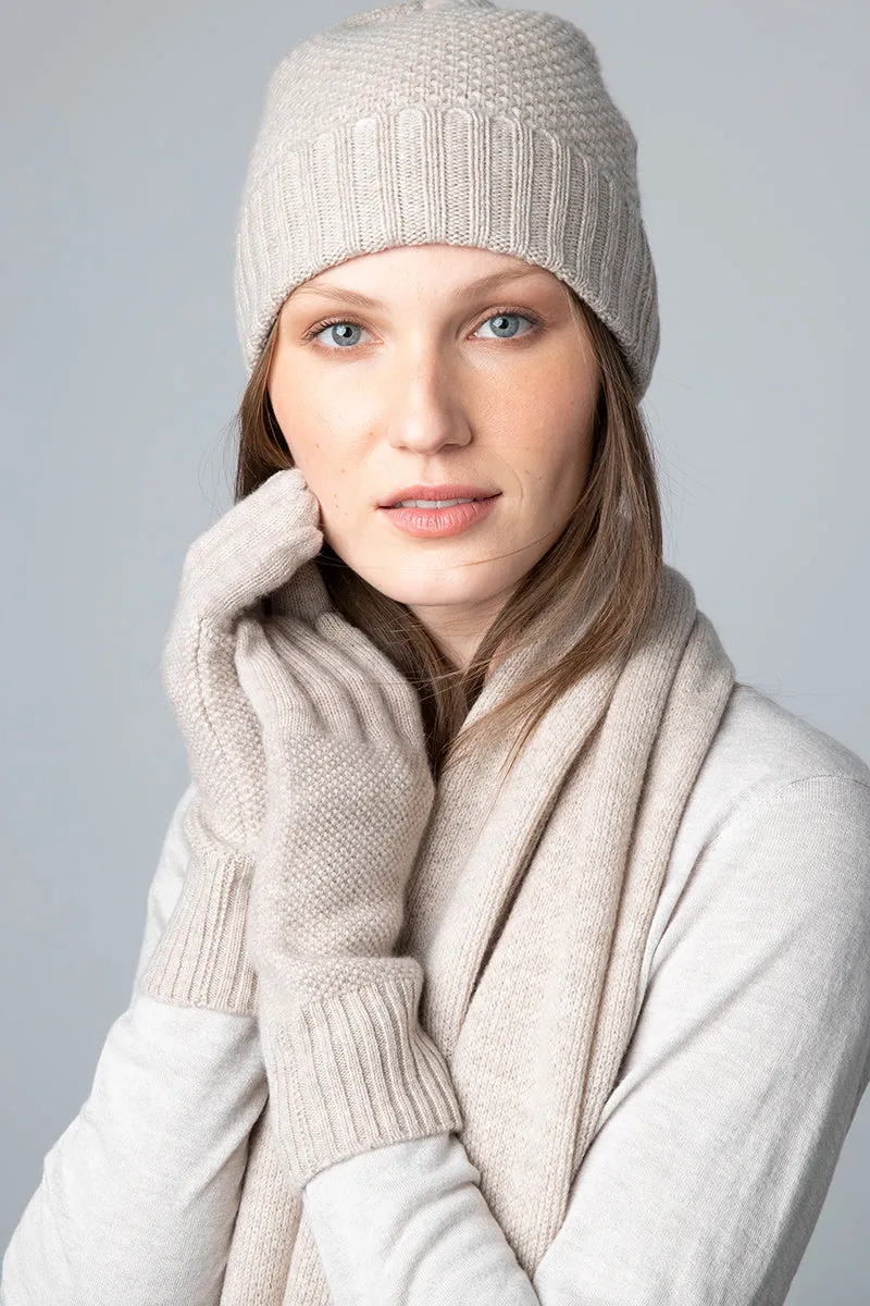 Kinross Cashmere Textured Gloves
