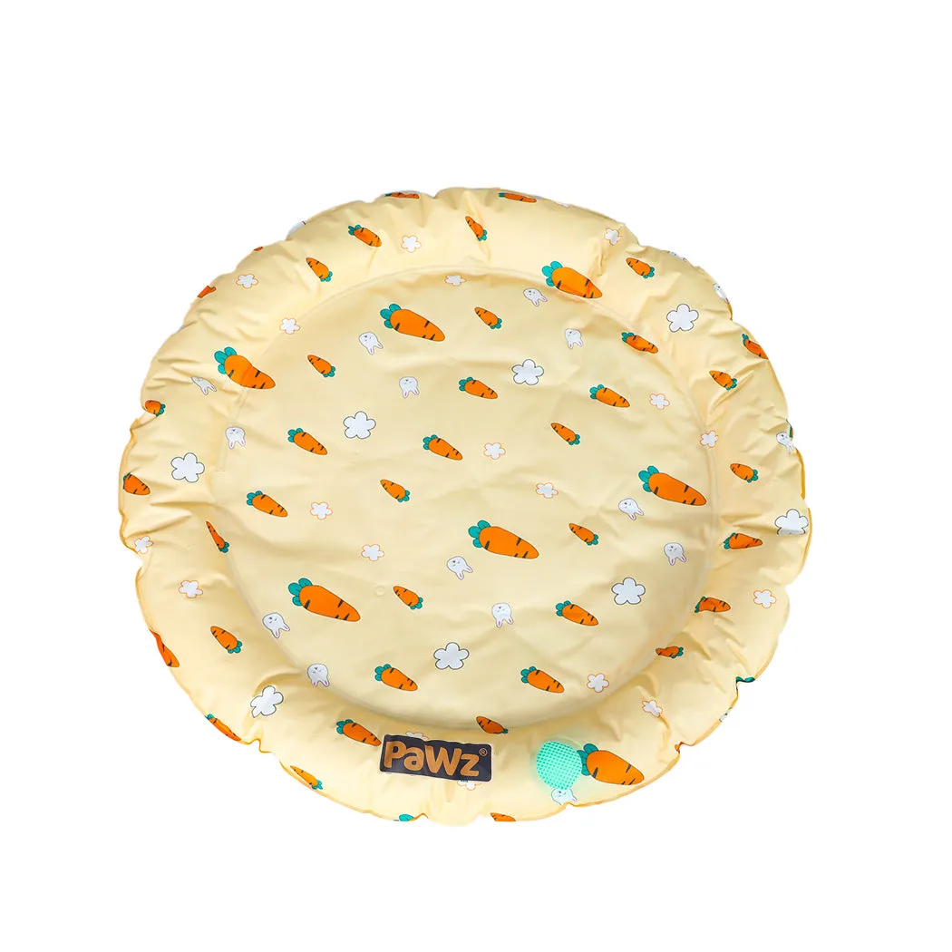 LARGE Dog Beds Pet Bolster Cool Gel Mat - Yellow