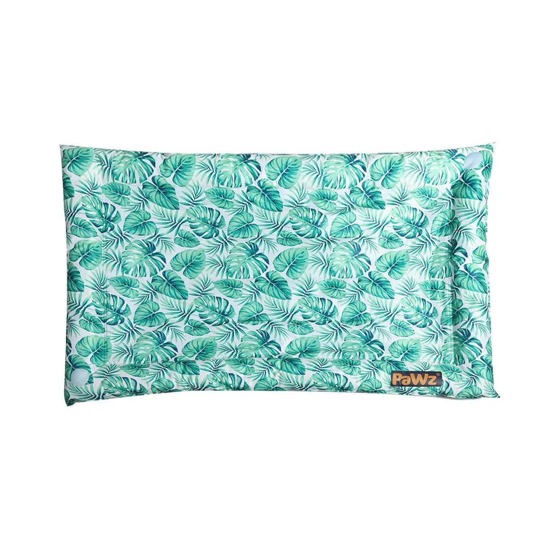 LARGE Dog Beds Pet Cool Gel Mat Bolster - Green