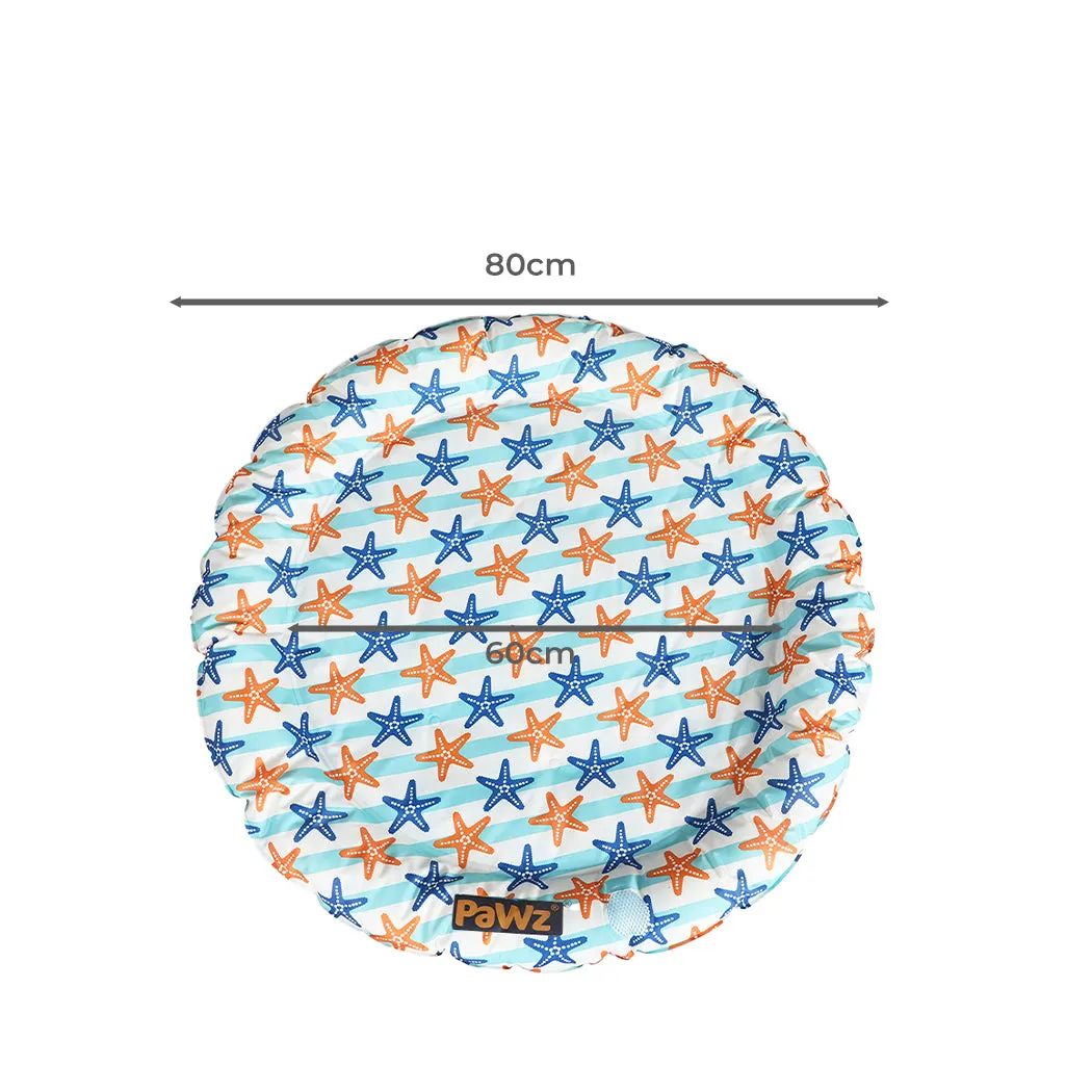 LARGE Dog Beds Pet Cool Gel Mat Bolster - Multicolour