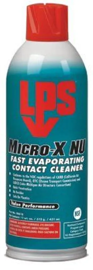 LPS 06616 Micro-X NU Fast Evaporating Contact Cleaners, 11 oz Aerosol Can (12 Cans)