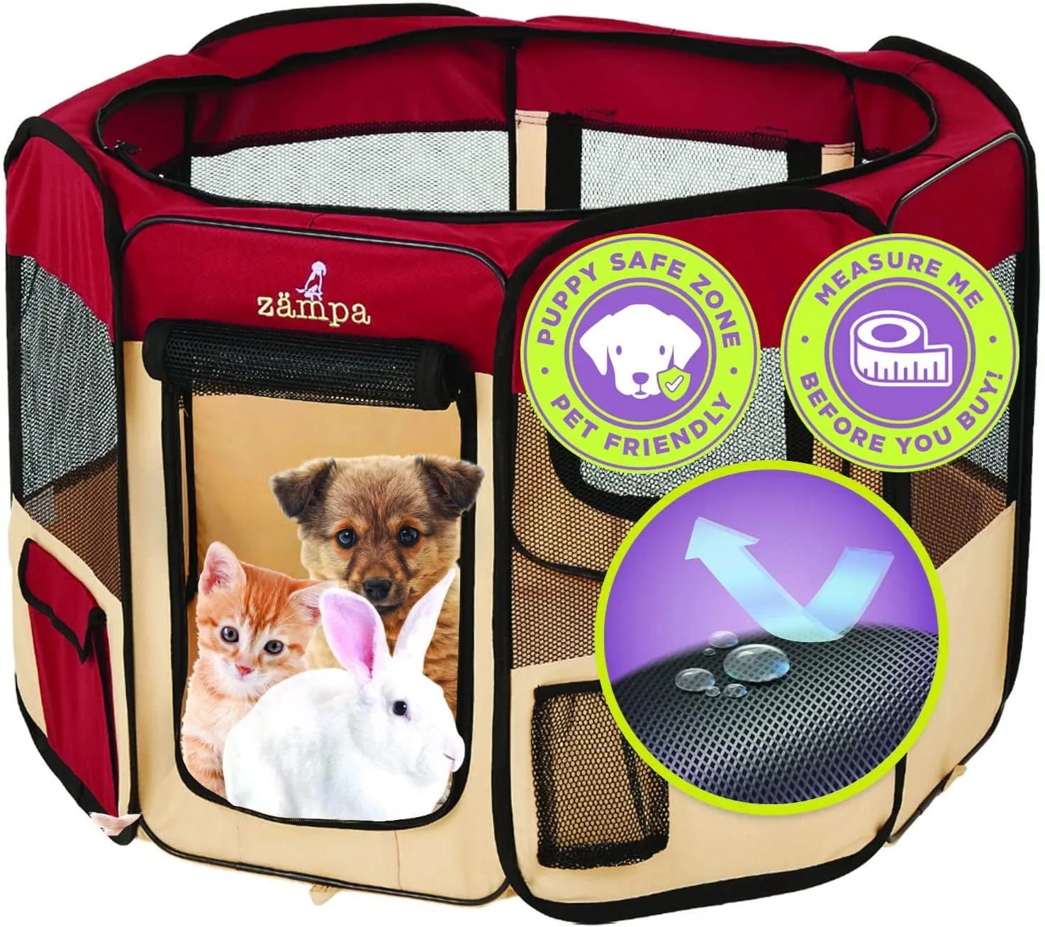 Medium Pop-Up Dog Playpen: Indoor/Outdoor