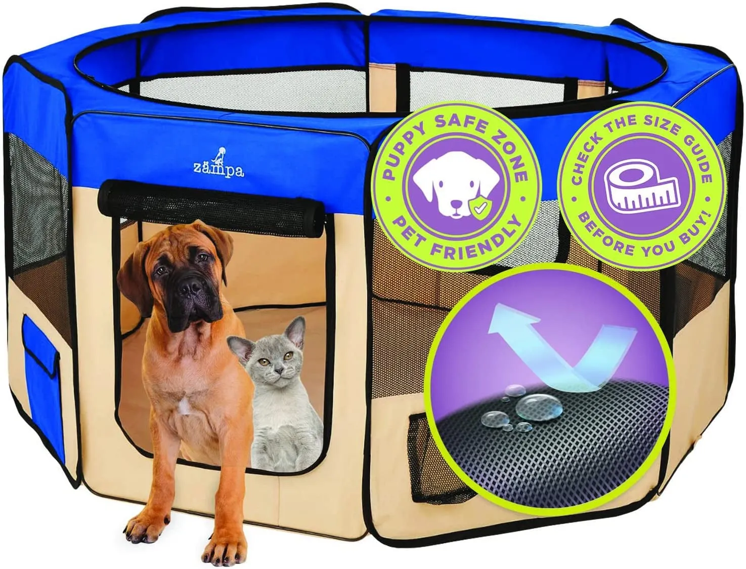 Medium Pop-Up Dog Playpen: Indoor/Outdoor