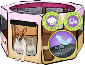 Medium Pop-Up Dog Playpen: Indoor/Outdoor