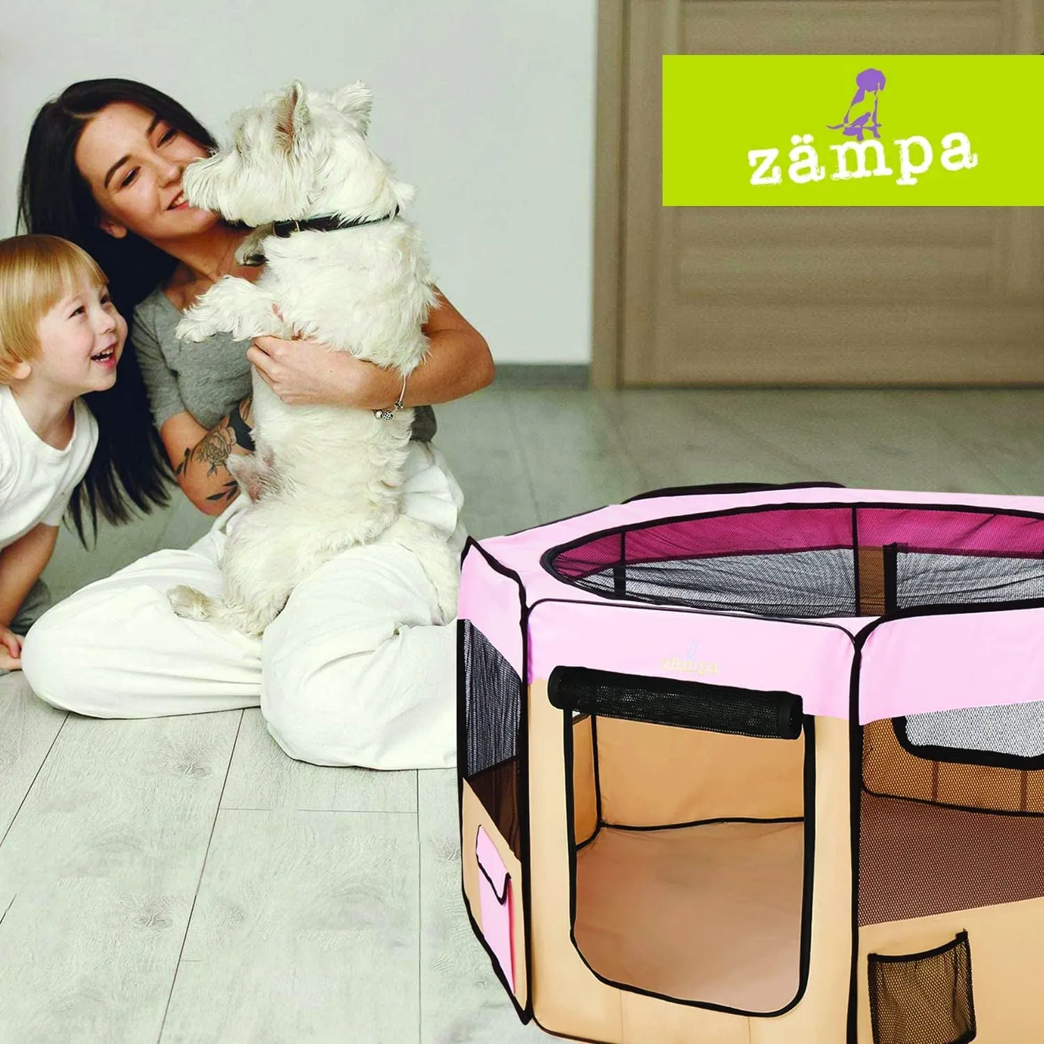 Medium Pop-Up Dog Playpen: Indoor/Outdoor