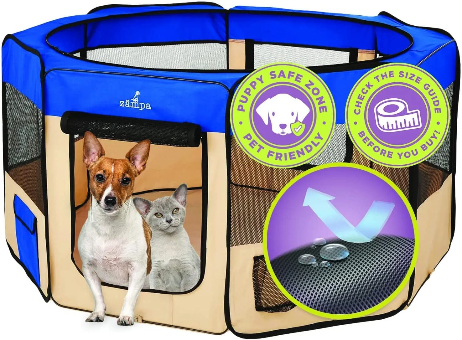 Medium Pop-Up Dog Playpen: Indoor/Outdoor
