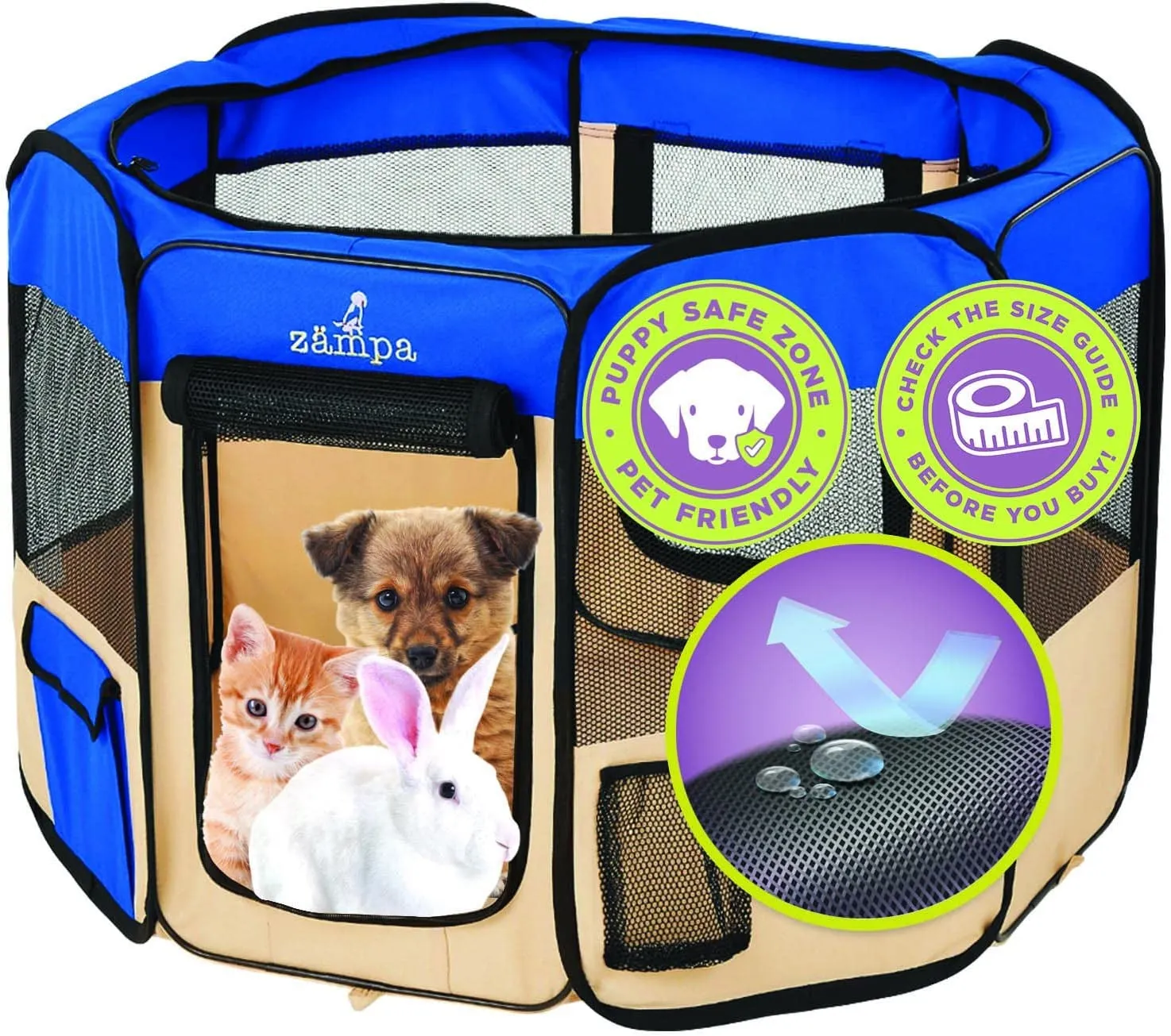 Medium Pop-Up Dog Playpen: Indoor/Outdoor
