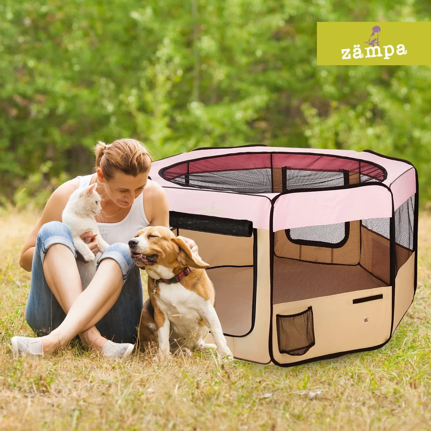 Medium Pop-Up Dog Playpen: Indoor/Outdoor