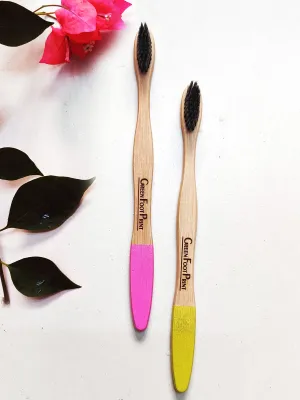Natural Bamboo Toothbrush - Pack of 2
