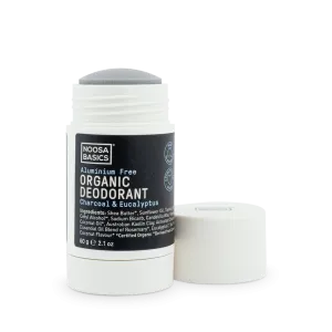 Noosa Basics - Organic Deodorant Stick - Charcoal and Eucalyptus (60g)