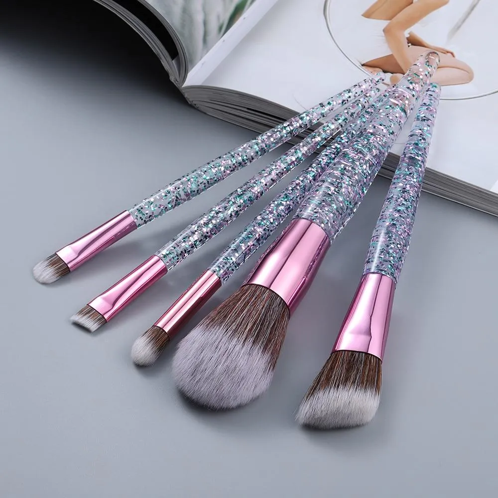 Professional Transparent Makeup Brushes Tool Set