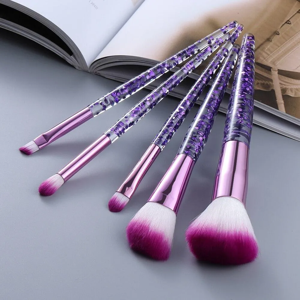Professional Transparent Makeup Brushes Tool Set
