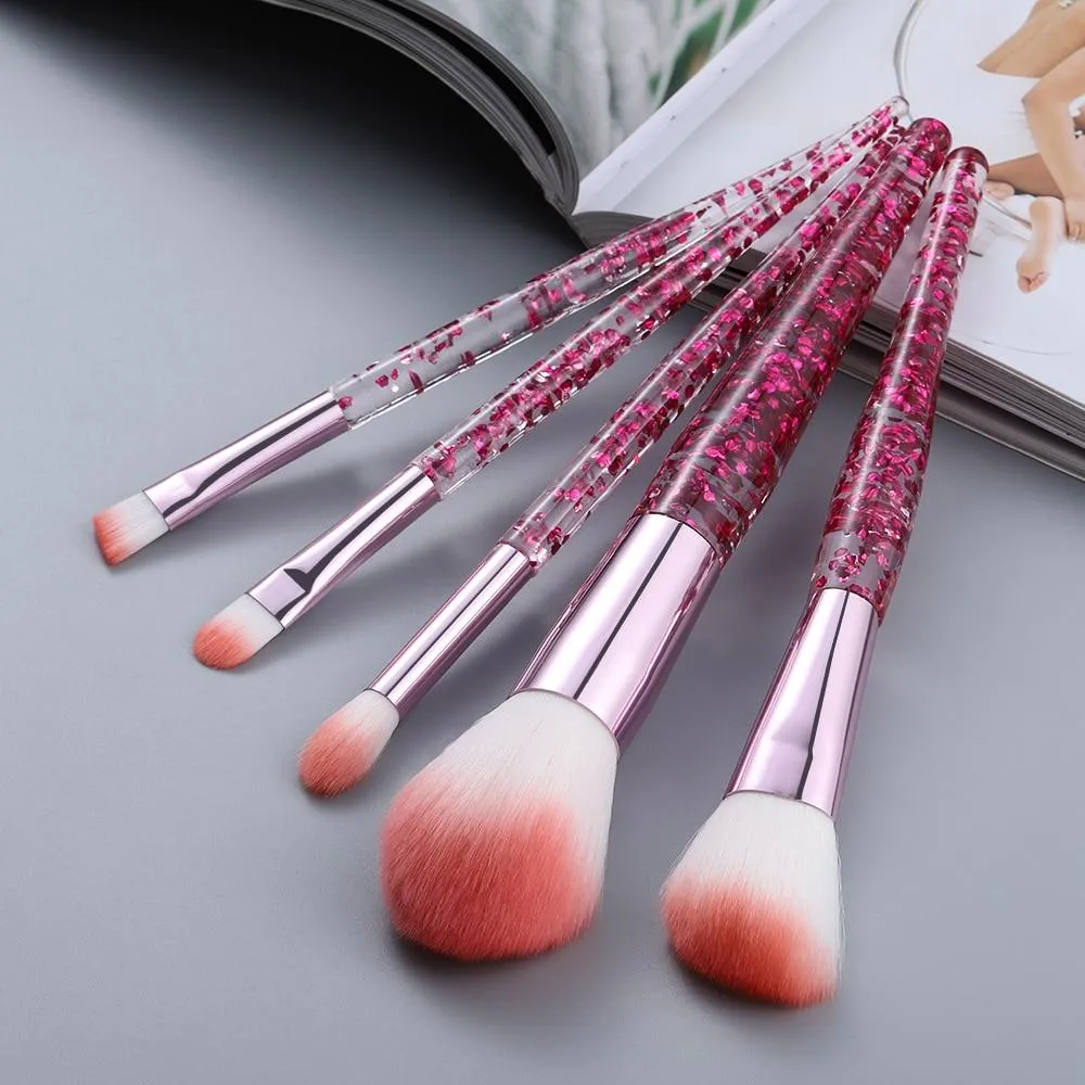 Professional Transparent Makeup Brushes Tool Set