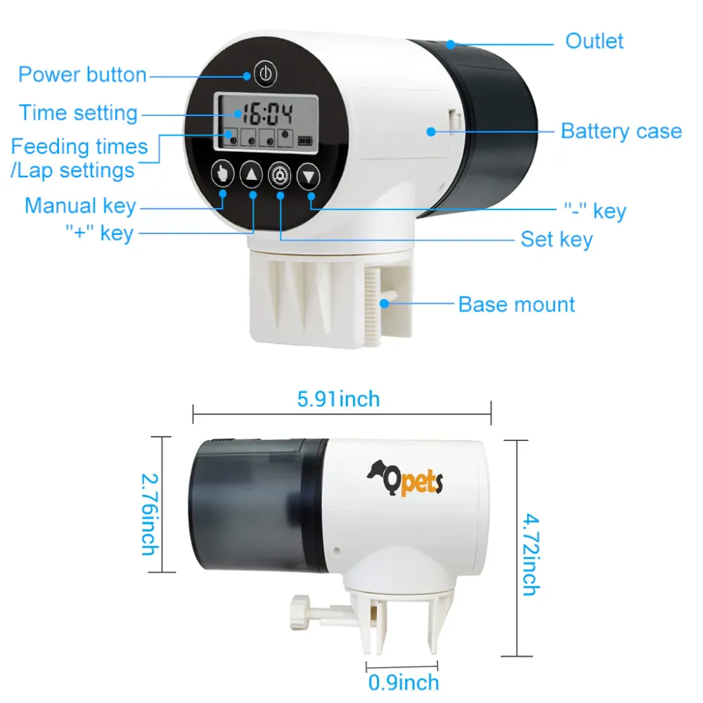 QPets Automatic Aquarium Feeder for Fish
