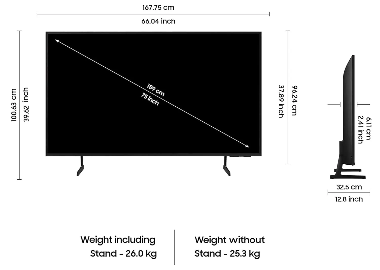 SAMSUNG UA75DU7660 189 cm (75 inch) 4K Ultra HD LED Tizen TV with Motion Xcelerator )