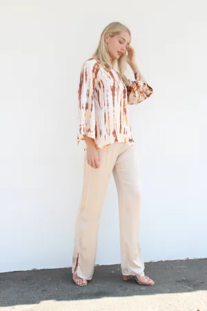 Silky 5" Side Slit Pants - Sand